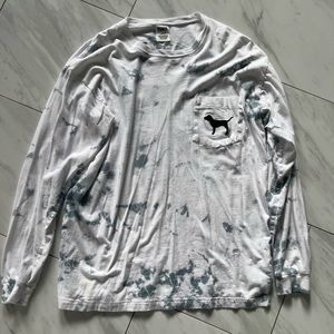 Victoria’s Secret PINK Tie Dye Long Sleeve Pocket Tee